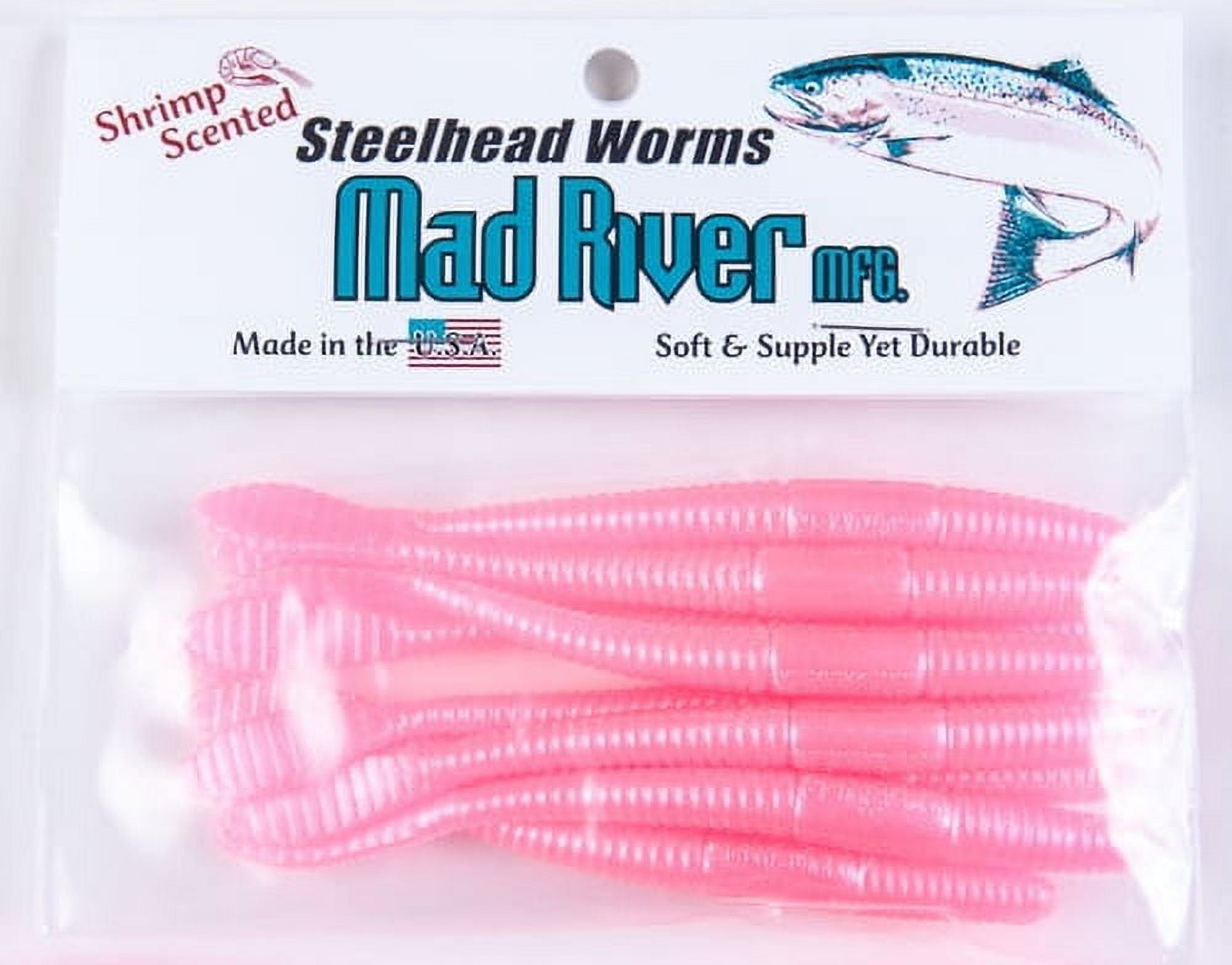 Mad River Steelhead Worms Pink Pearl 4