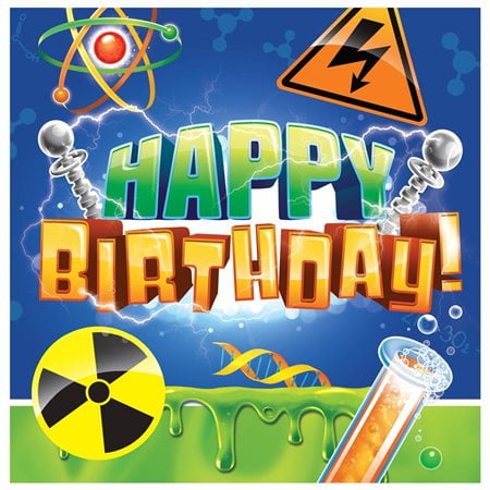 Mad Scientist Birthday Napkins, 16-Pack