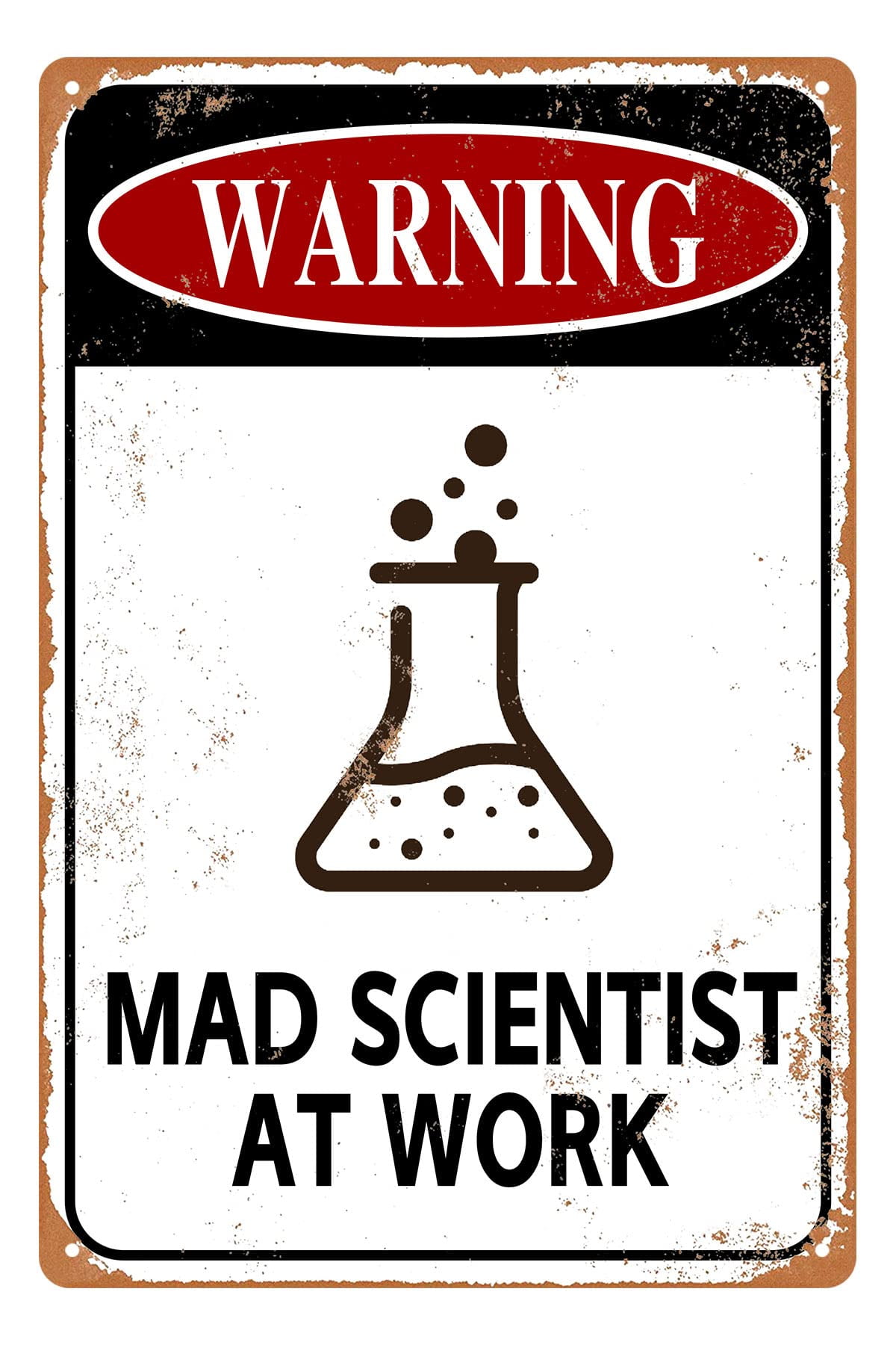 Mad Scientist Home Wall Decor- Laboratory Sign Tin Metal Decor Mad Scientist  Props for Chemistry Classroom Decorations Science Poster Size: 12 x 16 Inch  - Walmart Business Supplies, image size:1200x1800