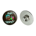 thumbnail image 1 of Mad Scientist with Beakers Brain Metal 1.1" Tie Tack Hat Lapel Pin Pinback, 1 of 4