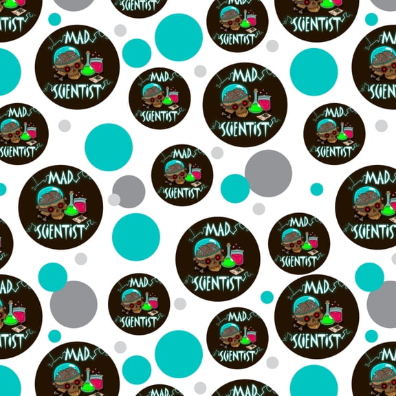 Mad Scientist with Beakers Brain Premium Gift Wrap Wrapping Paper Roll