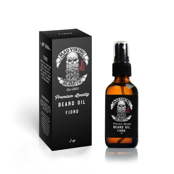 Fjord Premium Beard Oil: 2oz pump. All Natural, Stops Itching, Promotes Healthy Growth.