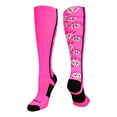 thumbnail image 1 of MadSportsStuff Crazy Socks with Diamonds Over the Calf (Neon Pink/Black, Medium), 1 of 2