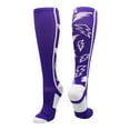 thumbnail image 1 of MadSportsStuff Crazy Socks with Lightning Bolts (Purple/White, Small), 1 of 2