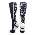 thumbnail image 1 of MadSportsStuff Crazy Socks with Stars Over the Calf Socks (Navy/White, Large), 1 of 2