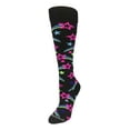 thumbnail image 1 of MadSportsStuff Shooting Stars Over the Calf Socks (Multi-Neon/Columbia Blue/Black, Medium), 1 of 5