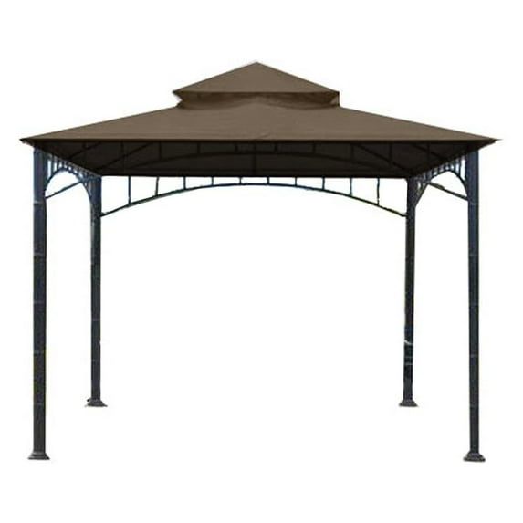 Madaga Gazebo Replacement Canopy - RipLock 350 Nutmeg - 10x10 - Outdoor Patio Cover - Water Resistant - L-GZ136PST
