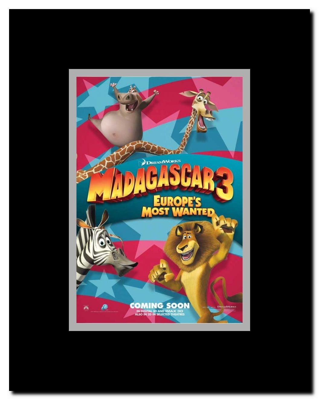 Madagascar 3 Framed Movie Poster
