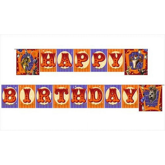 Madagascar '3' Happy Birthday Banner (1ct)