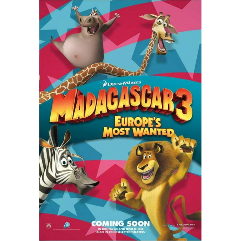 Madagascar 3 Movie Poster (11 x 17) - Walmart.com