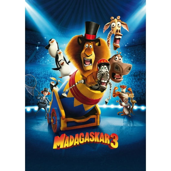 Madagascar 3 Movie Poster 24inx36in (61cm x 91cm) Art Poster 24x36 Square Adults Best Posters