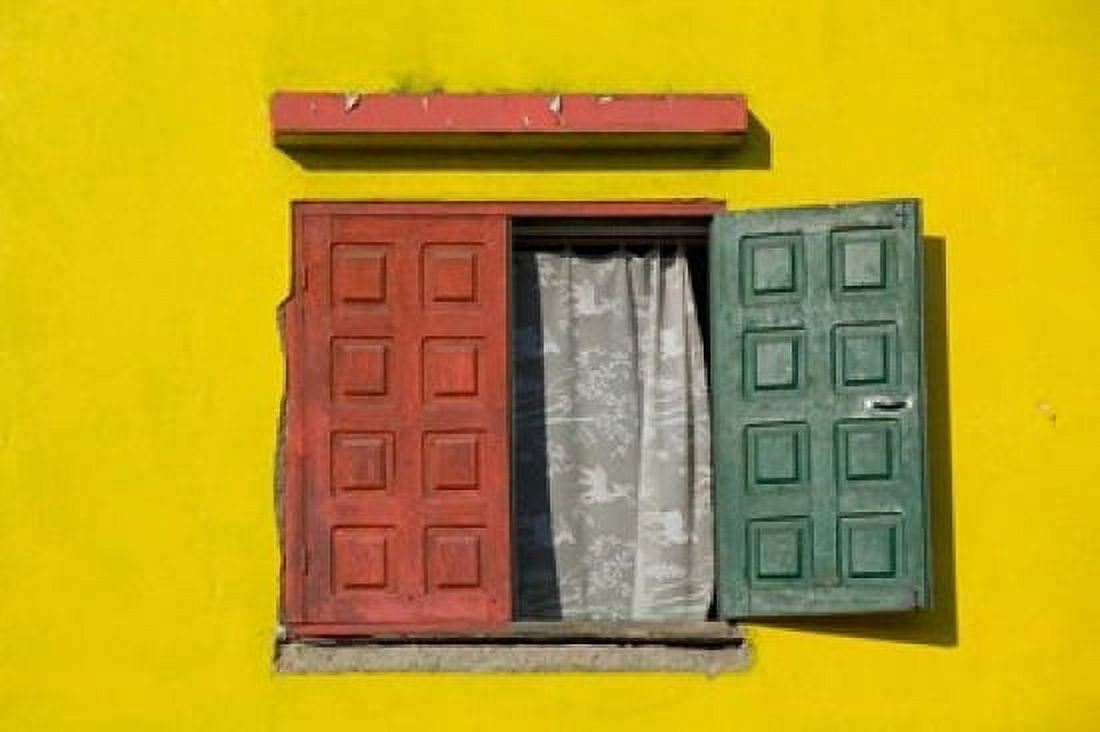 Madagascar Colorful window near Antananarivo Canvas Art - Kevin Schafer DanitaDelimont (17 x 11)