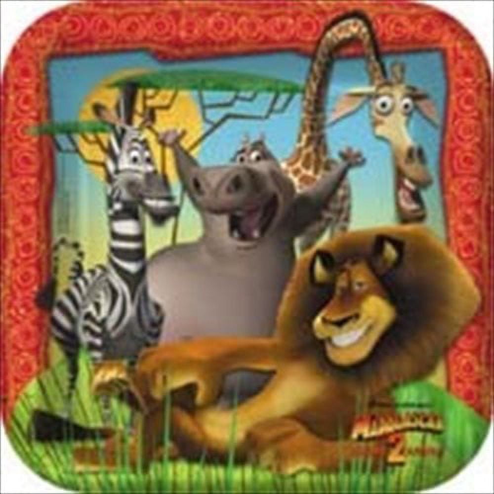Madagascar 'Escape 2 Africa' Large Paper Plates (8ct)