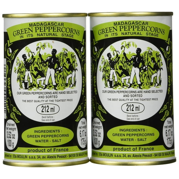Madagascar Green Peppercorns in Brine - Pack 2