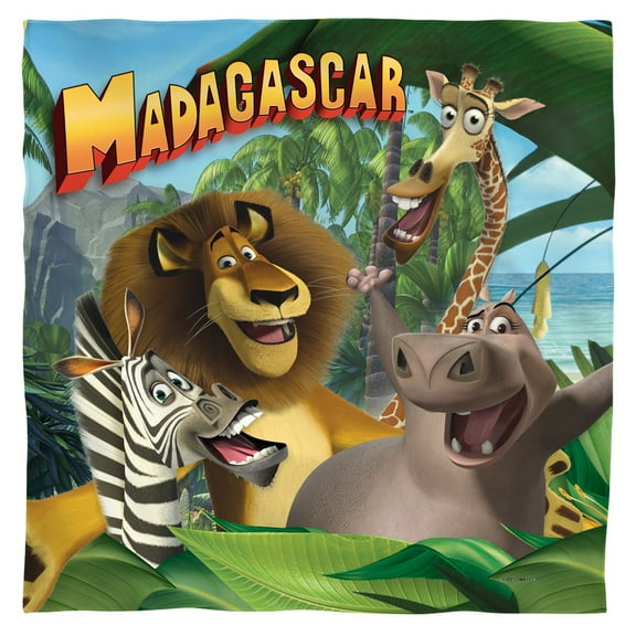 Madagascar - Jungle Time - Bandana - 22" x 22"