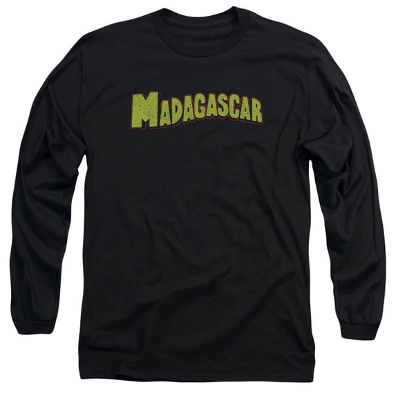 Madagascar/Logo-Long Sleeve Adult 18/1 Black