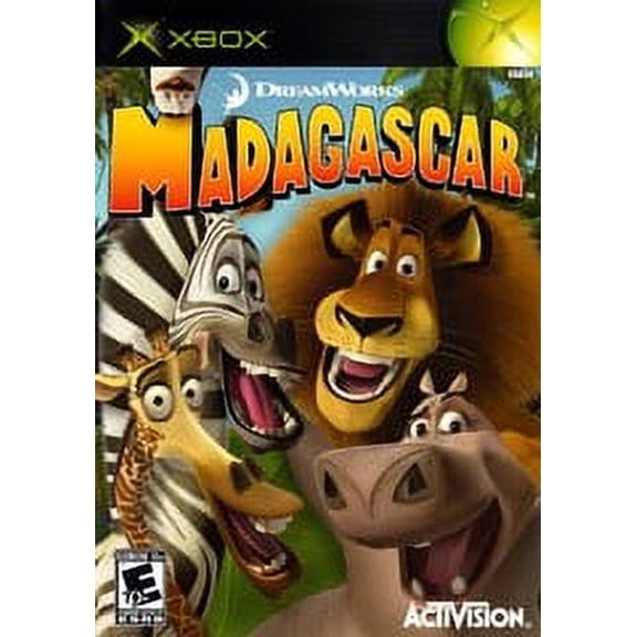 Pre-Owned Madagascar by Dreamworks for Xbox, Action & Adventure Platformer Game, 4 Offline Players