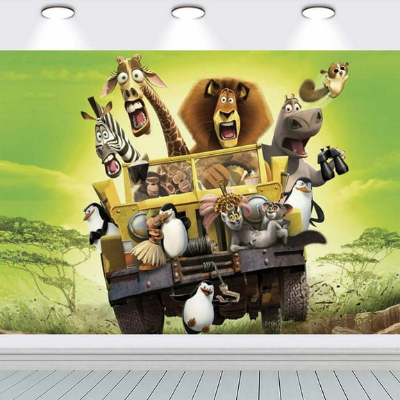 Madagascar school Taspestry Wall Decor Background Backdrop Party Supplies Banner Poster Decor Decorations