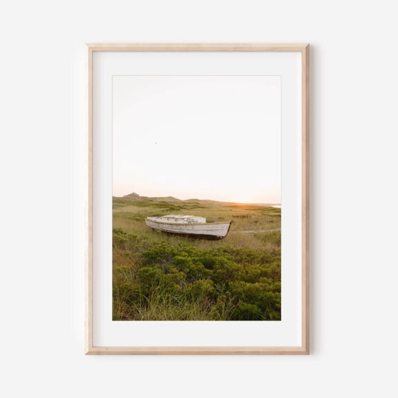 Madaket Boat Print Nantucket Wall Art Coastal Landscape Photography Cape Cod Coastal Decor Nautical Beach Cottage Art, Unframed Paper Print