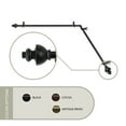 thumbnail image 1 of Madalena 13/16 inch Corner Window Curtain Rod 48-84" - Black, 1 of 3
