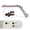 thumbnail image 1 of Madalena 13/16 inch Double Corner Window Curtain Rod 48-84" - Cocoa, 1 of 3