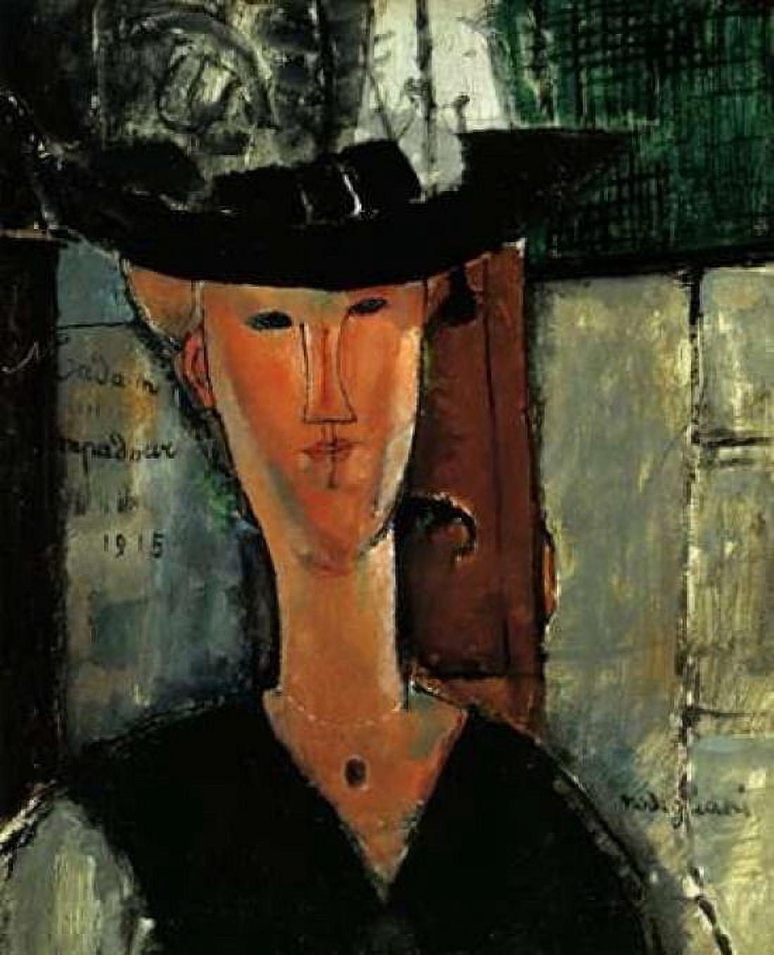 Madam Pompadour Canvas Art - Amedeo Modigliani (22 x 28)