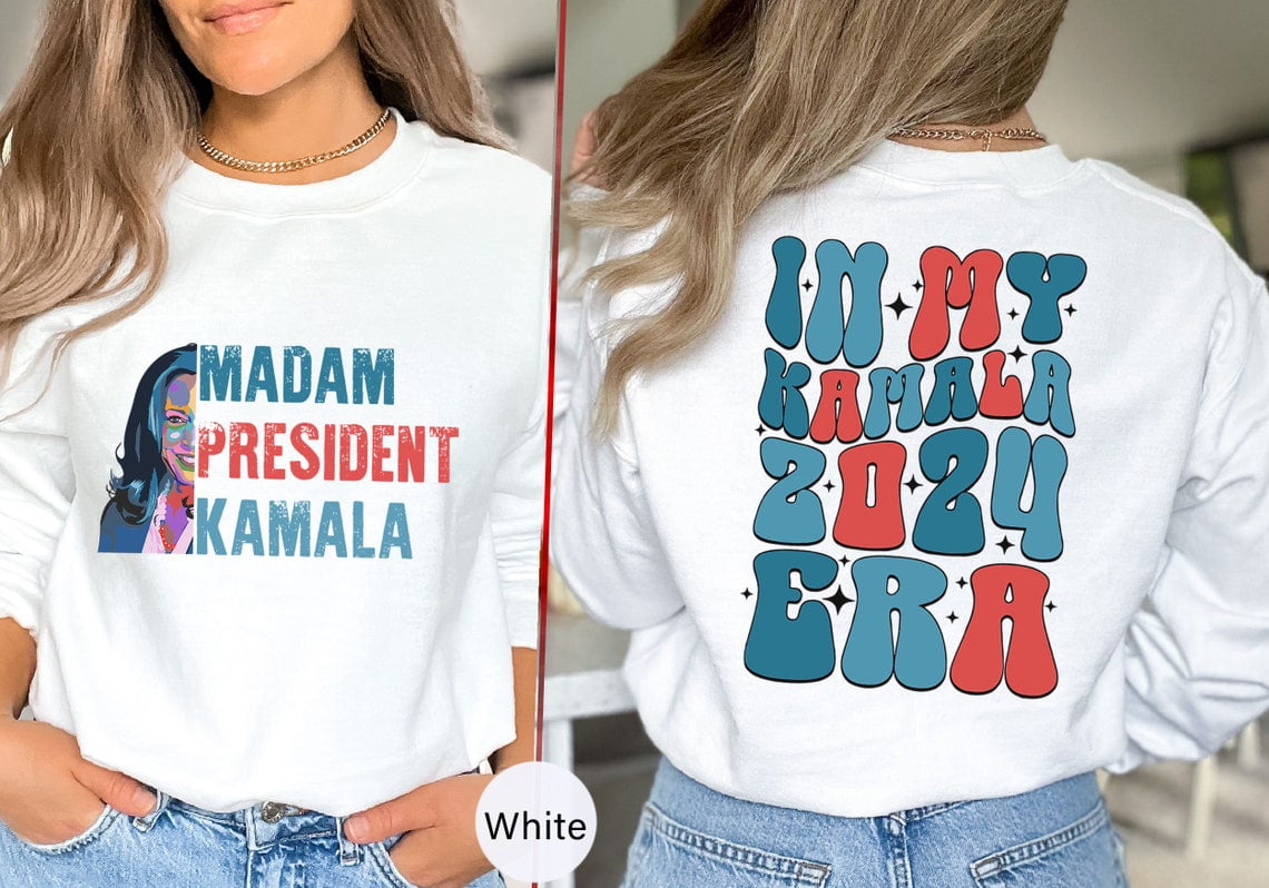 Madam President In My Kamala 2024 Era Sweatshirt, Biden Harris Shirt
