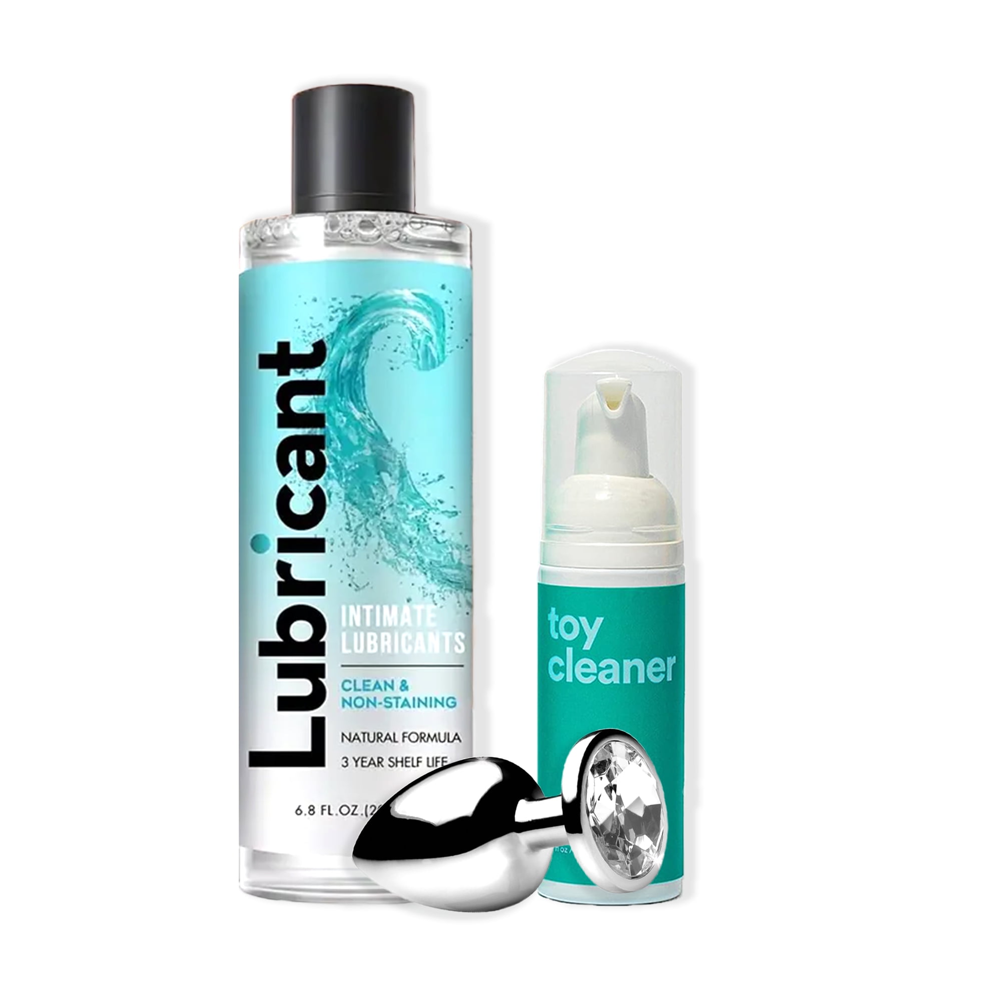 MadamGSpot Anal Trainer Butt Plugs Set For Beginner, Lubricant 6.8oz