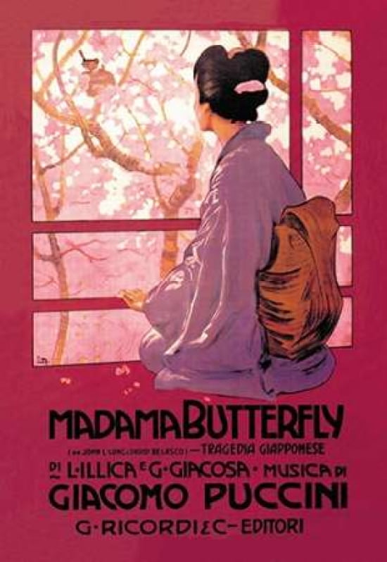 Madama Butterfly Canvas Art - Unknown (24 x 36)