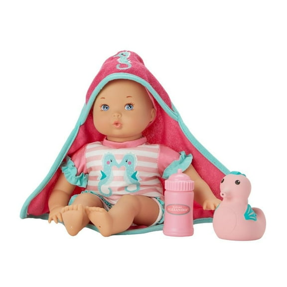 Madame Alexander 12-Inch Splash and Play Baby Doll, Seahorse
