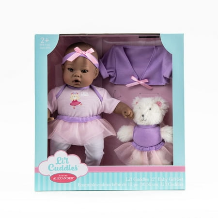 Madame Alexander Li'l Cuddles 12” Dark Skin Tone Baby Doll Ballet Set