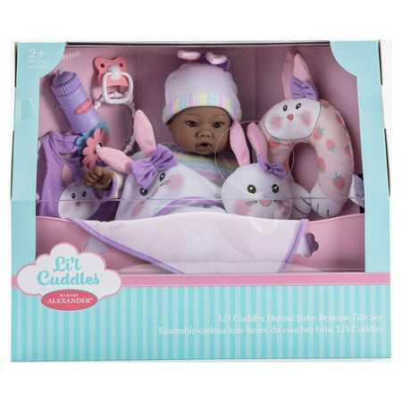 Madame Alexander 12 inch Dark Skin Tone Baby Doll Bedtime Set