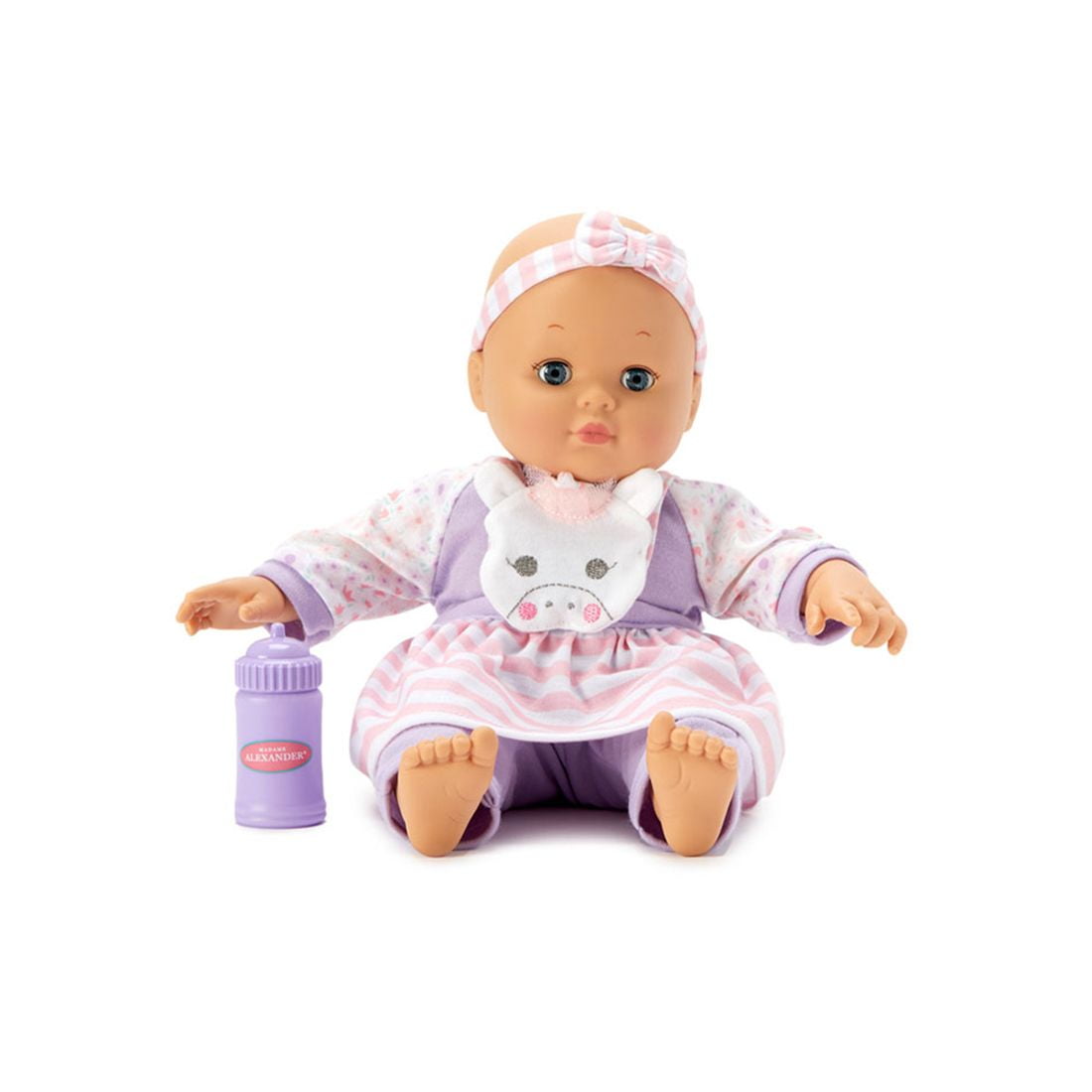 Madame Alexander 14-Inch Baby Cuddles Babydoll with Bottle, Unicorn Jumper