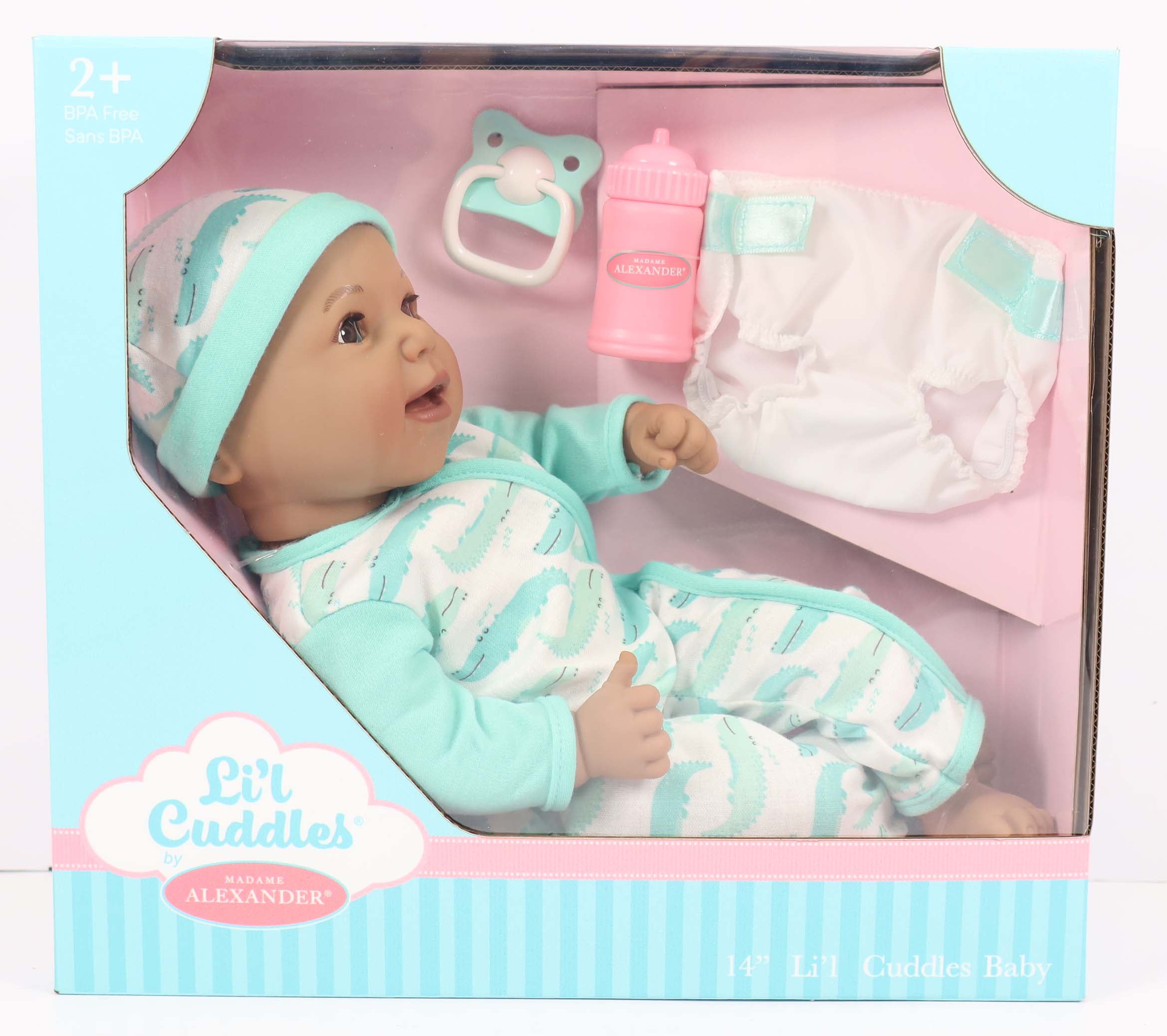 Madame Alexander 14`` Li'l Cuddles So-real Laughing Baby Doll Dark Skin