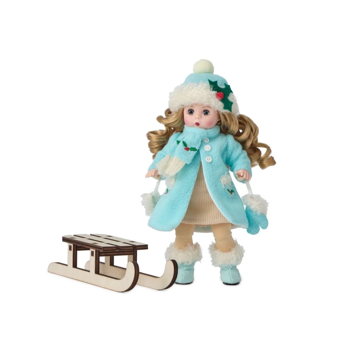 Madame Alexander 8-inch Christmas Sledding Collectible Doll