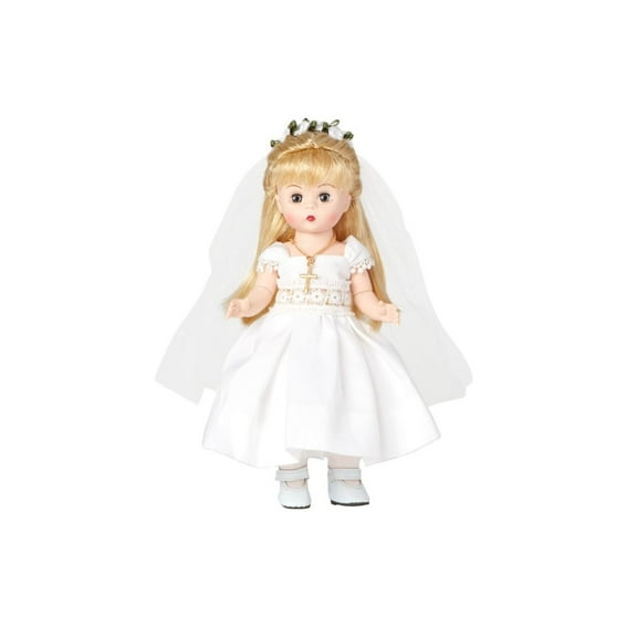 Madame Alexander 8-inch First Communion Day Collectible Doll, Light Skin/Blue Eyes/ Blonde Hair