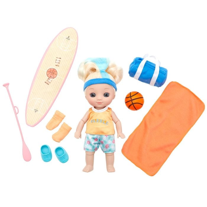 Madame Alexander It's All Me!® 8-inch Doll, Basketball + Paddle Board Light Skin Tone/Blue Eyes/Blonde Hair