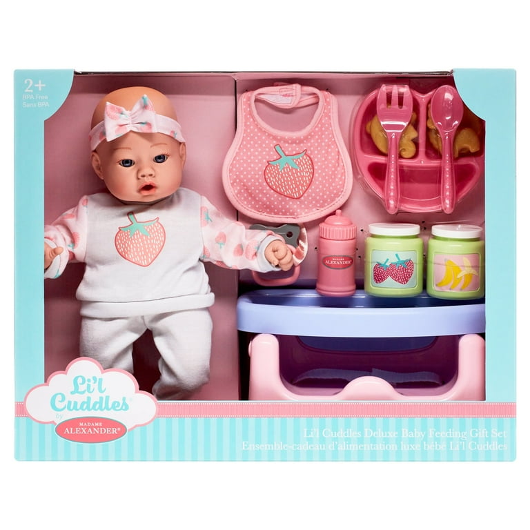 Madame Alexander Li'l Cuddles Feeding Doll Playset, 13 Pieces