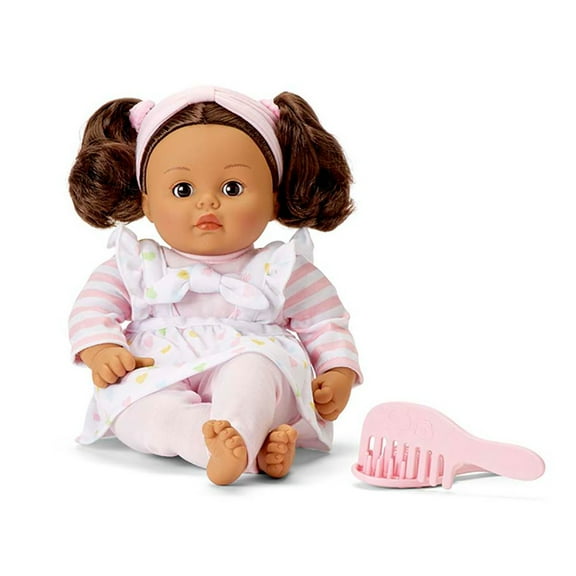 Madame Alexander My Little Girl 14-Inch Toddler Doll, Polka Dot Pinafore, Medium Skin Tone