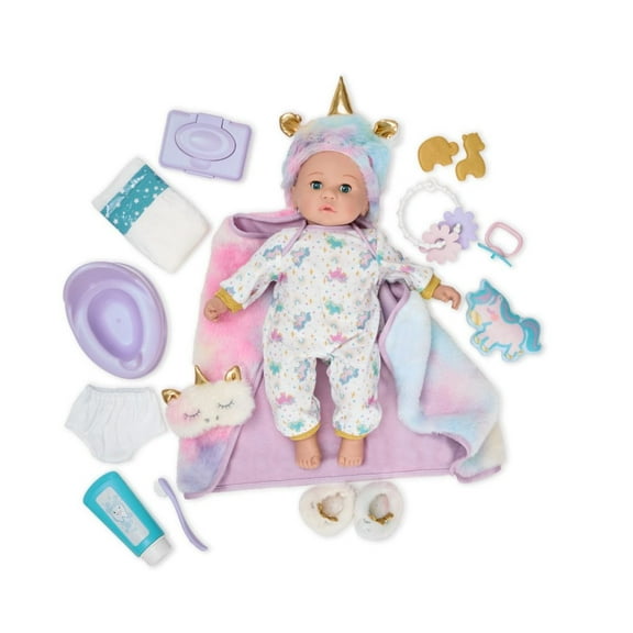 Madame Alexander Sweet Smiles 14-inch Unicorn Baby Doll Deluxe Playset