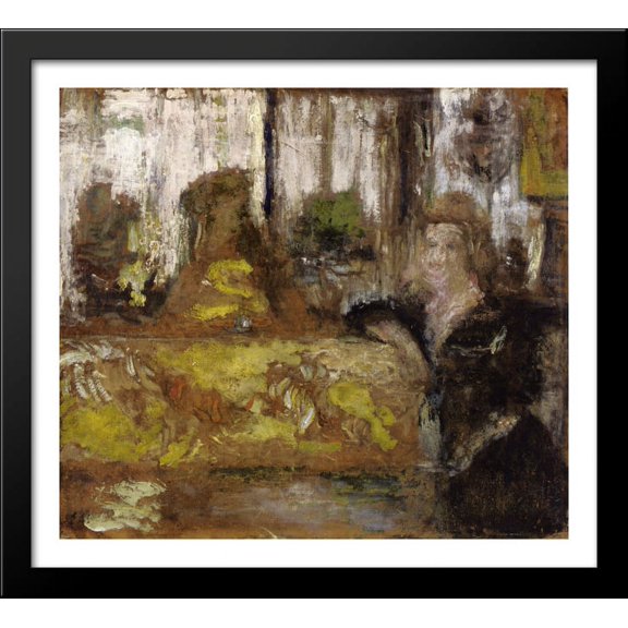 Madame Arthur Fontaine 30x28 Large Black Wood Framed Print Art by Edouard Vuillard
