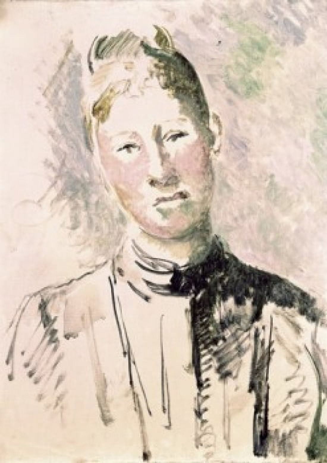 Madame Cezanne 1885-87 Paul Cezanne (1839-1906 French) Oil on canvas Solomon R Guggenheim Museum New York USA Canvas Art - Paul Cezanne (24 x 36)