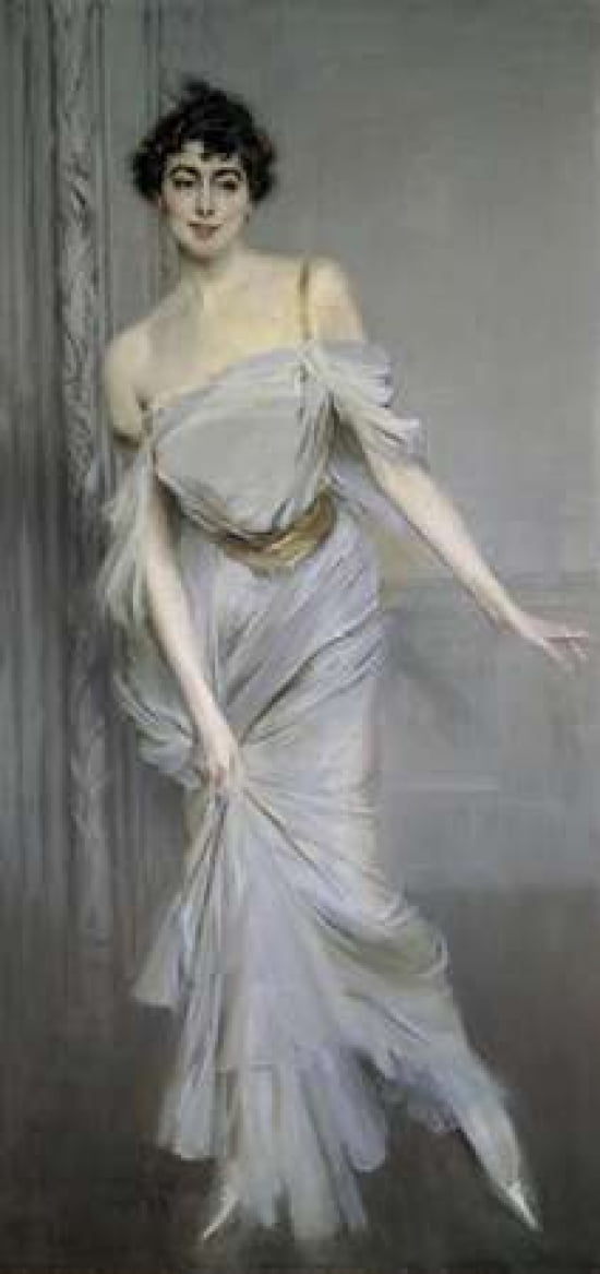 Madame Charles Max Canvas Art - Giovanni Boldini (10 x 20)