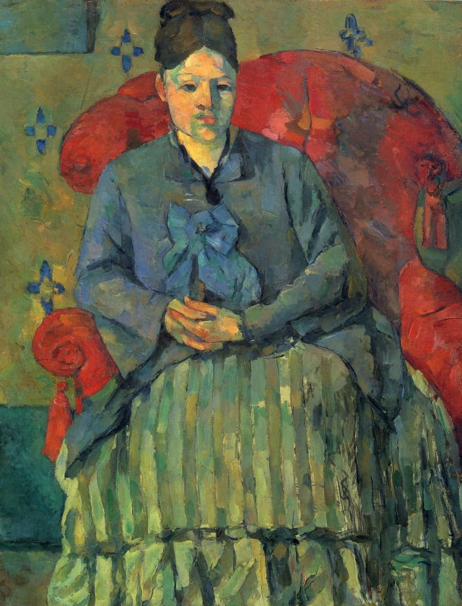 Madame Czanne in a red armchair 1877 Canvas Art - Paul Czanne (18 x 24)