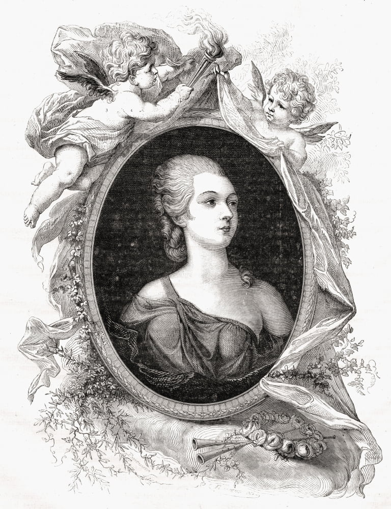 Madame Du Barry Jeanne Bcu Comtesse Du Barry1743-1793 Mistress Of Louis Xv From Histoire De La Revolution Francaise By Louis Blanc Canvas Art - Ken Welsh Design Pics (26 x 34)