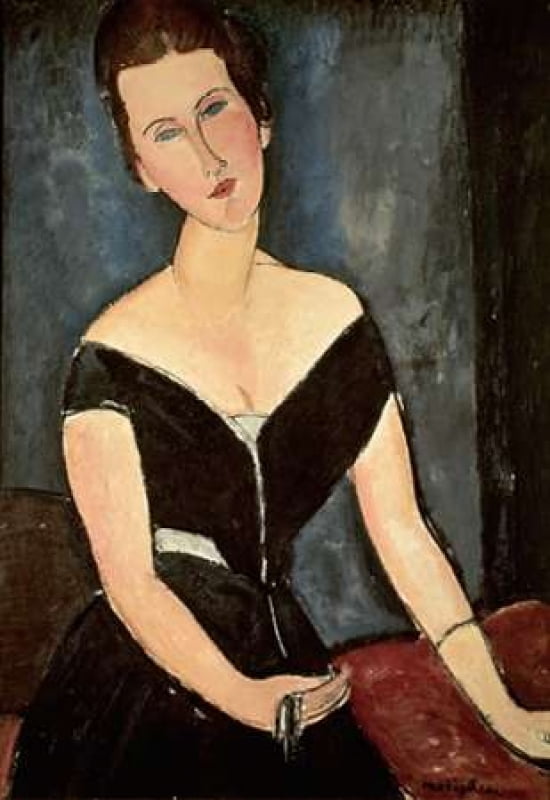 Madame G Van Muyden Canvas Art - Amedeo Modigliani (20 x 28)