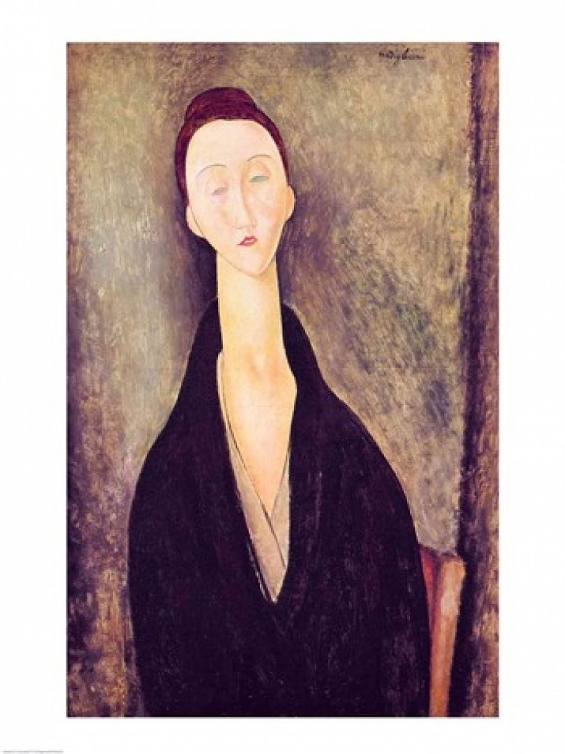 Madame Hanka Zborowska 1918 Canvas Art - Amedeo Modigliani (24 x 36)