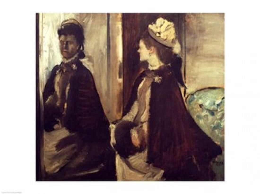 Madame Jeantaud in the mirror Canvas Art - Edgar Degas (24 x 18)