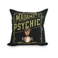 thumbnail image 1 of Madame Psychic 16 Inch Gold/Yellow Halloween Print Decorative Throw Pillow, 1 of 2