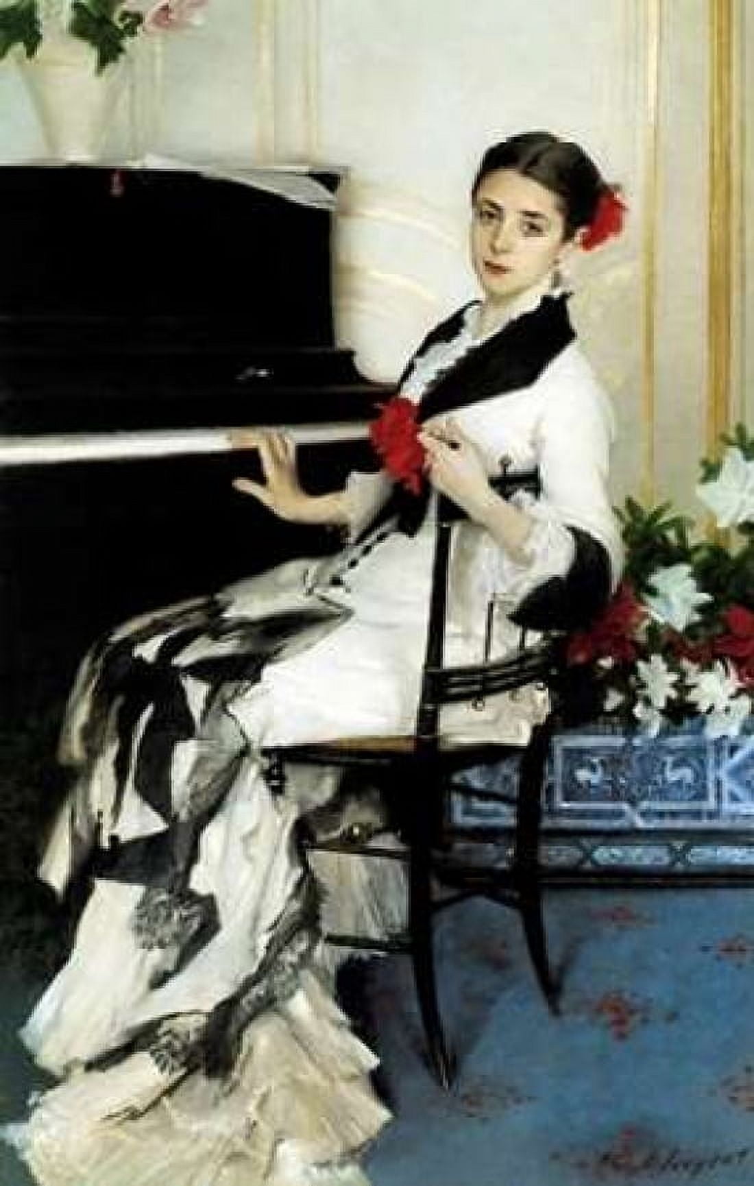 Madame Ramon Subercaseaux Canvas Art - John Singer Sargent (24 x 36)